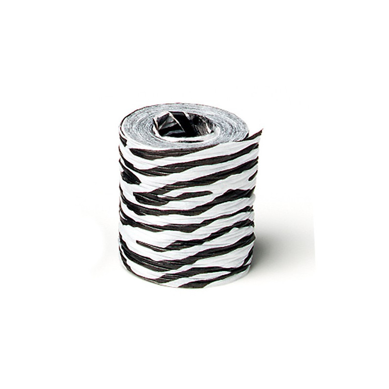 Zebra crinkle ribbon