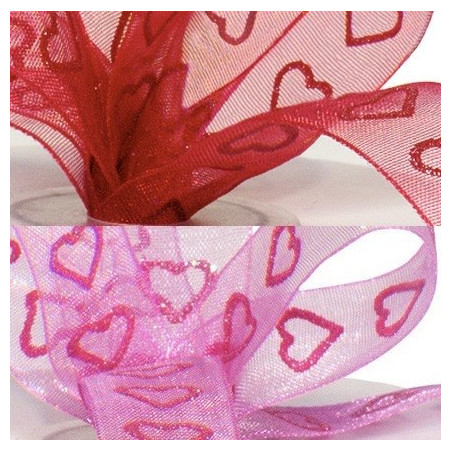 Organza heart ribbon Organza heart ribbon