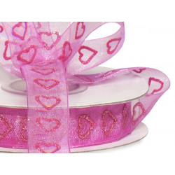 Organza heart ribbon