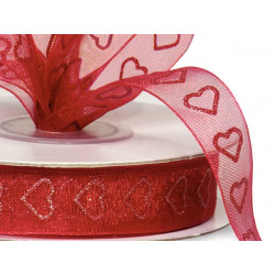 Organza heart ribbon