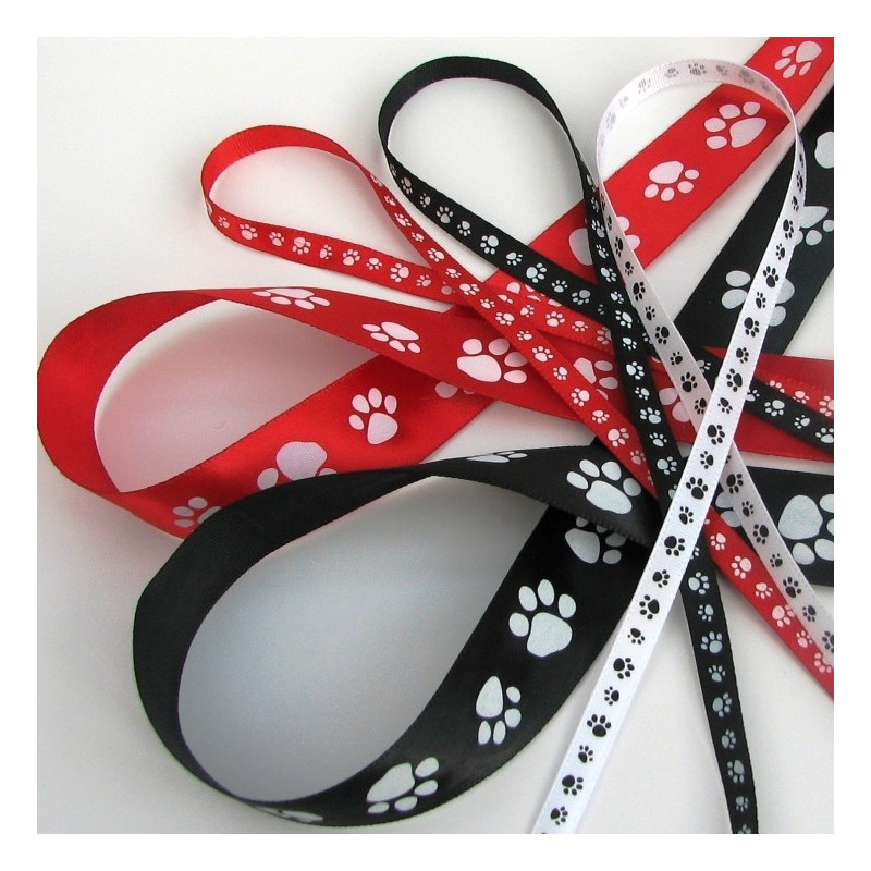 Satin Pawprint ribbon