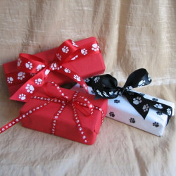 Paw print Satin ribbon