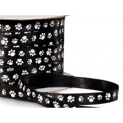 Paw print Satin ribbon