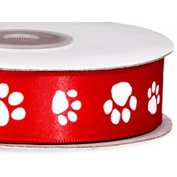 Paw print Satin ribbon
