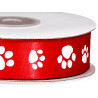 Paw print Satin ribbon