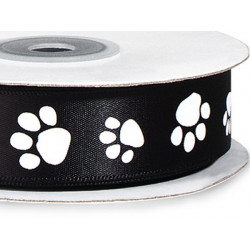 Paw print Satin ribbon