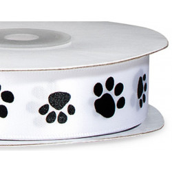 Paw print Satin ribbon