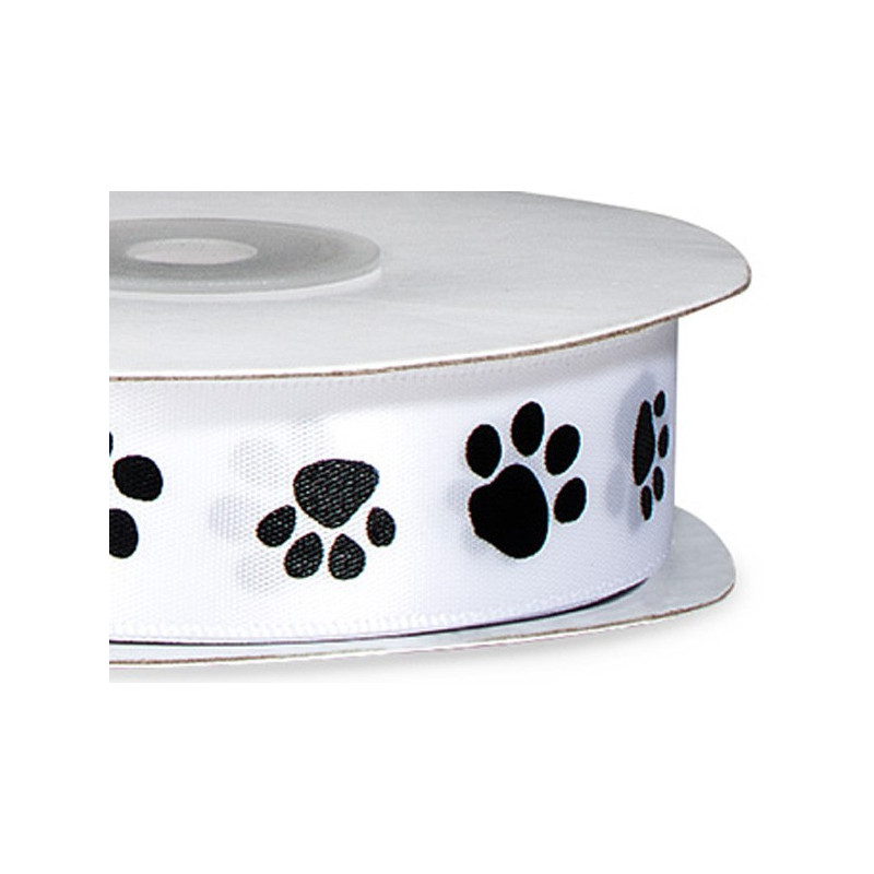 Satin Paw Print Ribbon