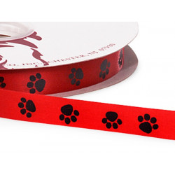 Paw print acetate ribbon
