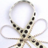 Ivory choc dot ribbon