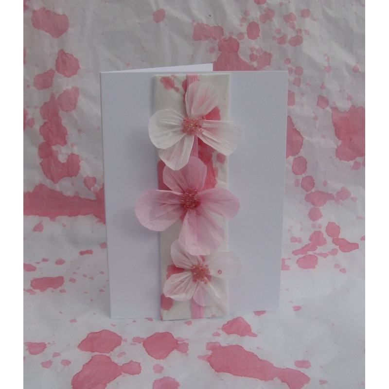 Pink flower card