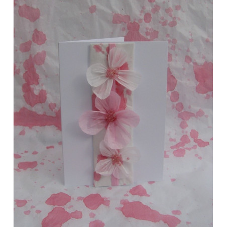 Pink flower card