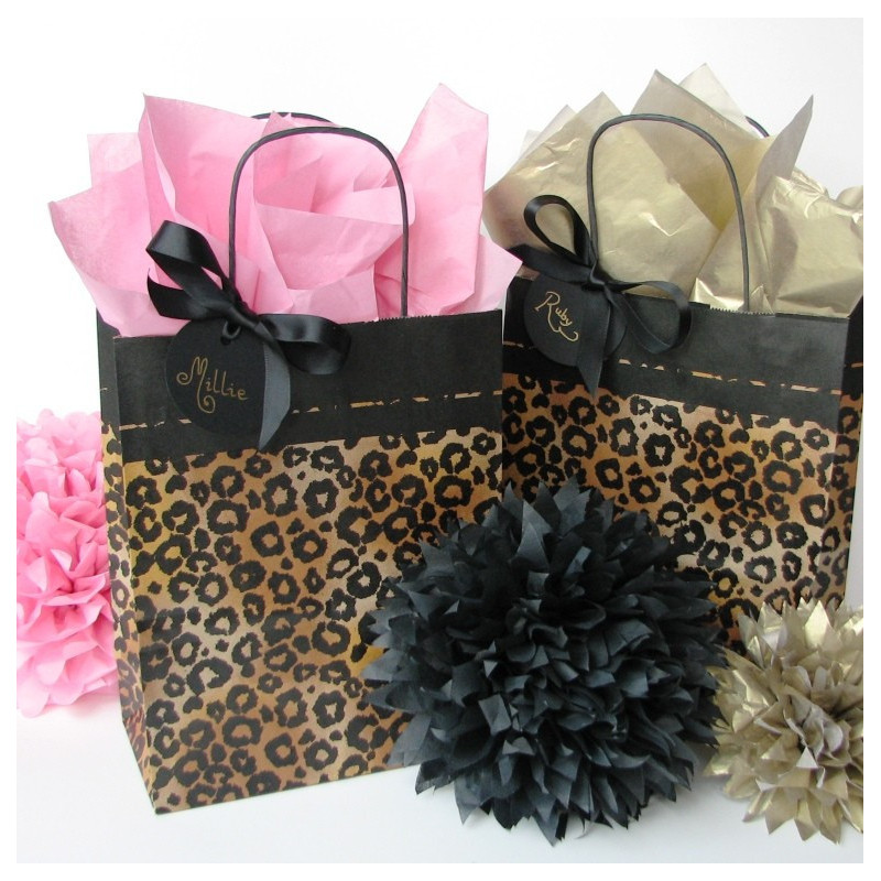 Leopard party bags