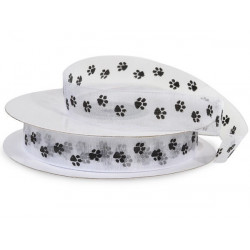 Paw print sheer ribbon
