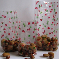 Christmas paws cello bag