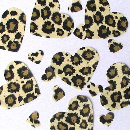 Gold leopard table confetti Gold leopard table confetti