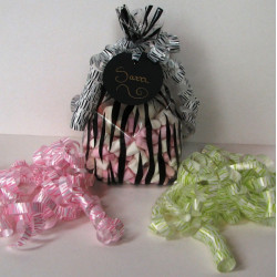 Zebra cello party bags
