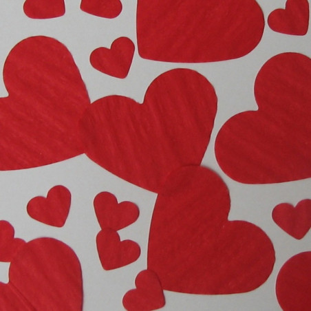 Red heart table confetti Red heart table confetti