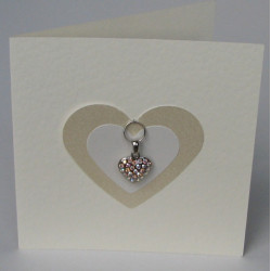 Heart charm card