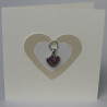 Heart charm card