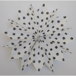 Paw print paper flower