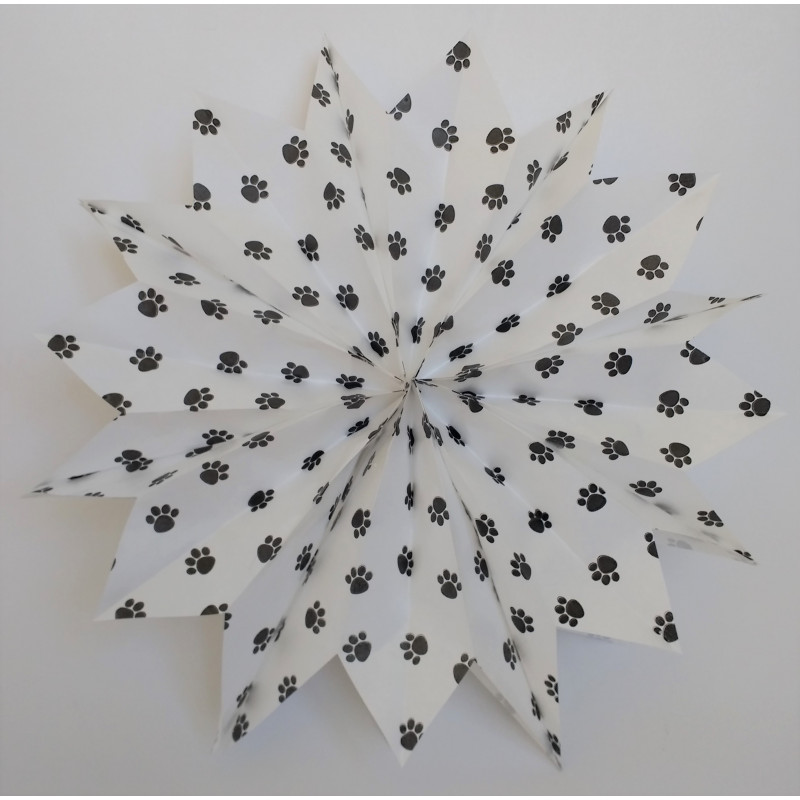 Paw print paper flower