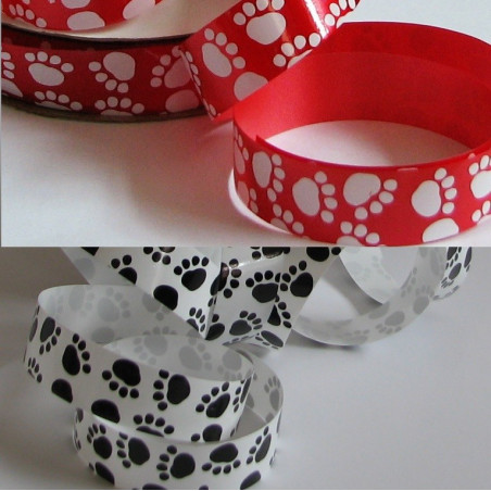 Hight gloss Paw print ribbon Hight gloss Paw print ribbon