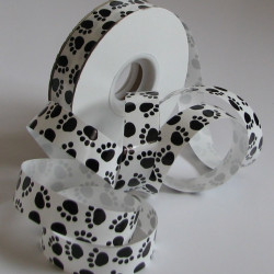 High gloss Paw print ribbon