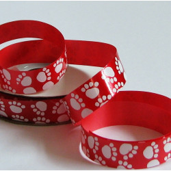 High gloss Paw print ribbon